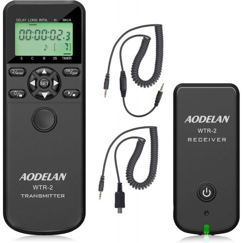  AODELAN WTR-2 Camera Wireless Shutter Release Timer Remote Control for Olympus E-M1, E-M5 Mark II, E-M10 Mark II, Panasonic DMC-FZ100/FZ200/FZ1000/FZ2500, Lumix GH5/GX1/GX7/GX8/L1/