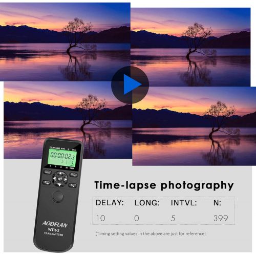  AODELAN WTR-2 Camera Wireless Shutter Release Timer Remote Control for Olympus E-M1, E-M5 Mark II, E-M10 Mark II, Panasonic DMC-FZ100/FZ200/FZ1000/FZ2500, Lumix GH5/GX1/GX7/GX8/L1/