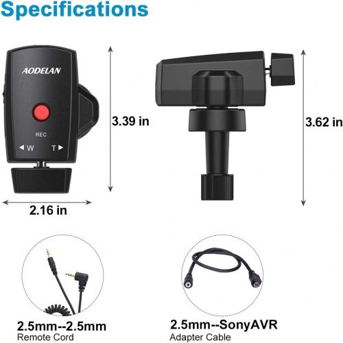  AODELAN Zoom Control Remote Controller for Camcorder Lanc Terminal Tripod Record Zoom Video for Sony NX5C, NX3C, 190P, 150P, 198P, VX2000E/Canon XL1S XL2 XHA1 XM1 XM2 /Panasonic DV