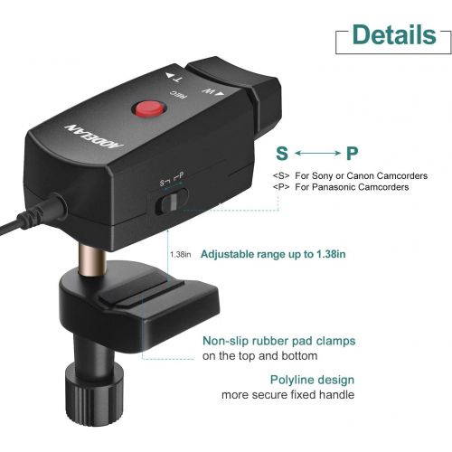  AODELAN Lanc Camcorder Zoom Controller - Video Camera Zoom and Video Recording Remote Control with 2.5mm Jack Cable for Sony 190P 150P 198P VX2000E Canon Panasonic Camera