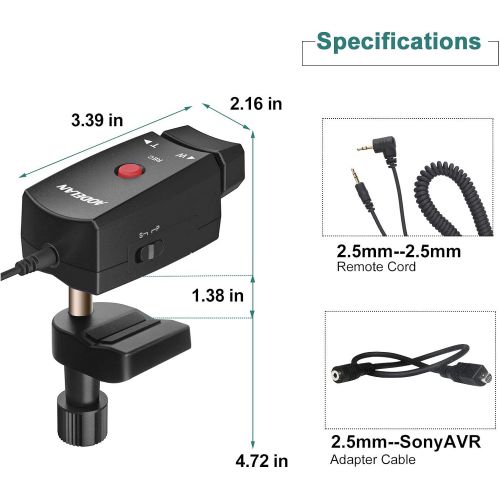  AODELAN Lanc Camcorder Zoom Controller - Video Camera Zoom and Video Recording Remote Control with 2.5mm Jack Cable for Sony 190P 150P 198P VX2000E Canon Panasonic Camera