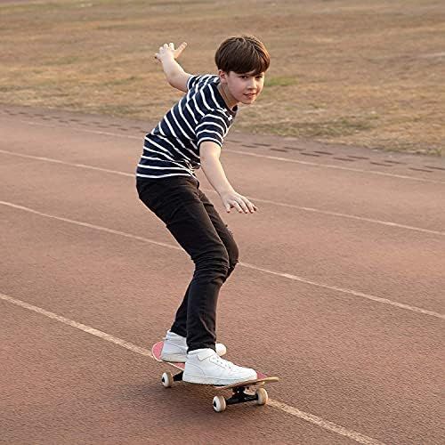  AODI 31 Inch Skateboards for Beginners, Pro Complete Skateboard Canadian 7 Layer Maple Wood Kick Cruiser Standard Skate Board Designed for Kids Teens & Adults