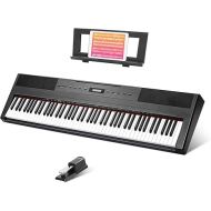 Weighted Piano 88-Key Beginner Digital Piano,Full Size Weighted keyboard with 3-Pedal Unit,Portable Electric Piano,238Tones,200 Rhythms,100 Demo Songs,Stereo Speakers,MP3 Function,Black, S-600