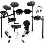 Electric Drum Set,Electric Drum Kit for Adults Beginner with 225 Sounds and 15 Drum Kits,USB MIDI,Silent Mesh Drum Set with Heavy Duty Pedals,Contains Drum Throne,Drumsticks,Headphones,UAED-500