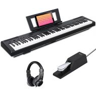 Weighted Piano 88-Key Beginner Digital Piano,Full Size Weighted keyboard with Hammer Action,with Sustain Pedal,2x25W Stereo Speakers,MP3 Function,Piano Lessons,Black,S-200