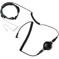 AOER Professional Tactique Military Police FBI Bodyguard Flexible Throat Mic Microphone Large PTT Covert Acoustic Tube Earpiece Headset for 1-pin Motorola Talkabout Cobra Radio