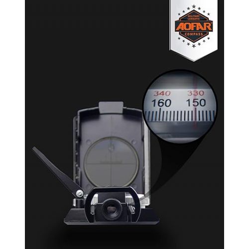  AOFAR AF-4074 Military Compass for Hiking,Lensatic Sighting Waterproof,Durable,Inclinometer for Camping,Boy Scount,Geology Activities Boating