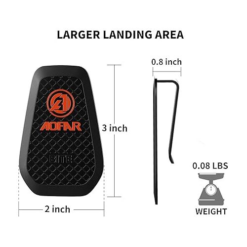  AOFAR Metal Landing Pad, Rangefinder Bite Clip for Magnetic Golf Towel, Golf Rangefinder, Magnetic Golf Accessories and Easy to Install on The Golf Bag or Belt