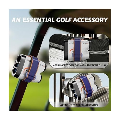  AOFAR Magnetic Golf Rangefinder Holder Mount Strap, Strong Magnet, Adjustable Range Finder Mount/Holder/Strap/Band, Attaches to Golf Cart Rails/Frames and Golf Clubs