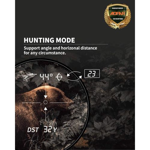  AOFAR H3 Hunting Range Finder 800 Yards, Wild Waterproof Coma Rangefinder for Shooting and Archery with Angle and Horizontal Distance, Range and Bow Mode, Gift Package