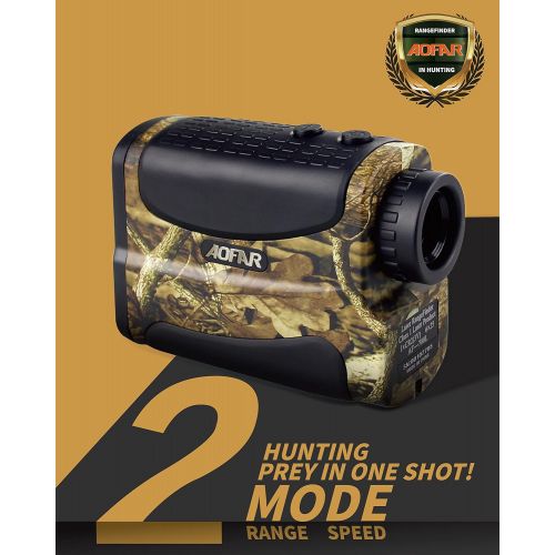  AOFAR Hunting Archery Range Finder HX-700N 700 Yards Waterproof Rangefinder for Bow Hunting with Range Scan Fog and Speed Mode, Free Battery, Carrying Case