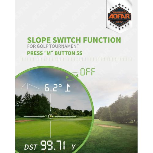  [아마존베스트]AOFAR Golf Rangefinder Slope on/Off GX-2S, Flag Lock with Vibration, 600 Yards White Range Finder,Waterproof, Gift Packaging