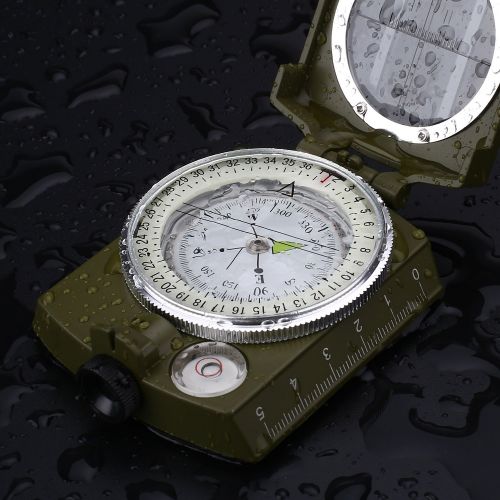  AOFAR Forfar Military Compass, Multifunction Professional Military Army Metal Sighting Compass with Inclinometer, Waterproof for Outdoor Hiking Camping