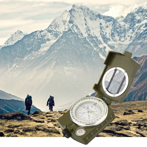  AOFAR Forfar Military Compass, Multifunction Professional Military Army Metal Sighting Compass with Inclinometer, Waterproof for Outdoor Hiking Camping