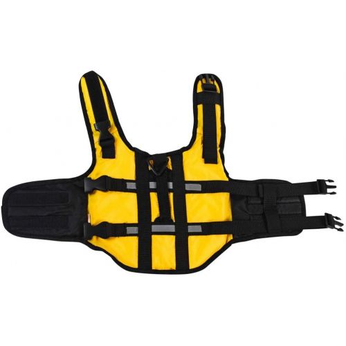  AOFITEE Dog Life Jacket Reflective Life Vest, Safety Pet Swimming Vest Durable Life Preserver with Rescue Handle for Small, Medium and Large Dogs