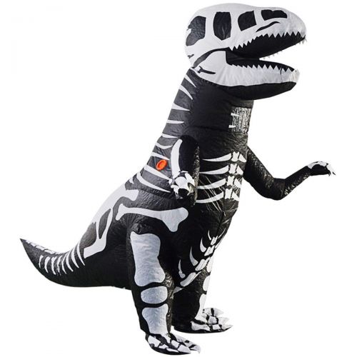  AOFITEE Adult Skeleton Inflatable T-Rex Dinosaur Costume Halloween Fancy Dress