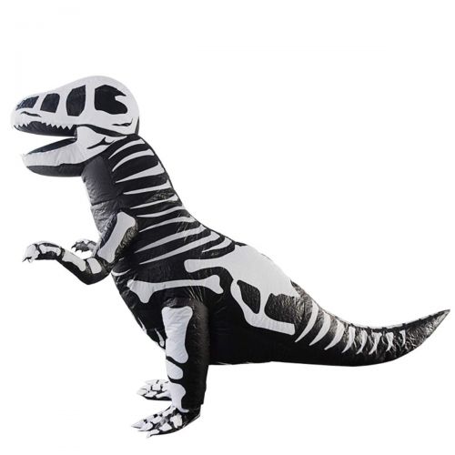  AOFITEE Adult Skeleton Inflatable T-Rex Dinosaur Costume Halloween Fancy Dress