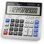 [아마존베스트]AOGELI Calculator,Standard Function Desktop Calculator,Basic Financial Calculator Solar Powered Accounting Calculator 12 Digit LCD Display Calculators,Office and Home Calculator
