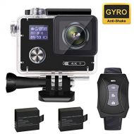 AOKON Aokon ARC500 4K Action Camera 16MP Waterproof Underwater Night Mode Ultra HD Sports Cam with 2 Dual Screens/120°- 170° Adjustable Wide Angle Lens/Rechargeable Remote/2 Batteries/20