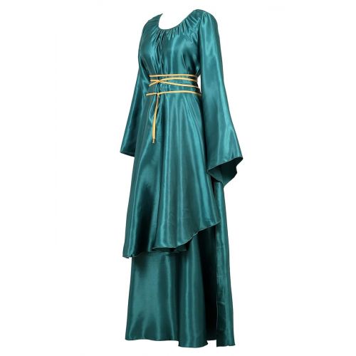  AOLAIYAOQU Womens Medieval Renaissance Dress Halloween Cosplay Costumes Victorian Irish Retro Gown Long Dress
