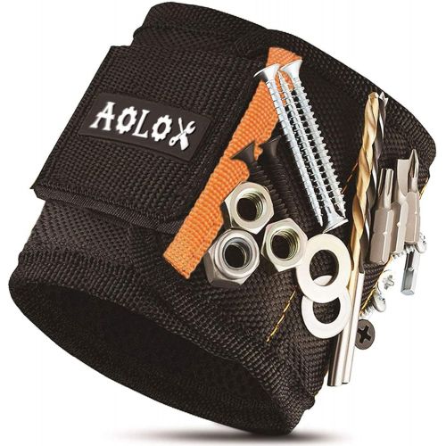  [아마존베스트]AOLOX Magnetic Wristband, Magnetic Gadgets for Holding Screws, Nails, Drill Bits,bolts, Best tool Gift Unique Gift for Men, Father/Dad, Husband, Boyfriend, Handyman. Gifts for Christmas.