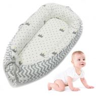 AOLVO Baby Bassinet for Bed,All in One Baby Lounger,Newborn Infant Toddler Portable Co-Sleeping Cribs & Cradles Lounger Cushion Super Soft Breathable Sleep Nest,Cocoon Snuggle Bed