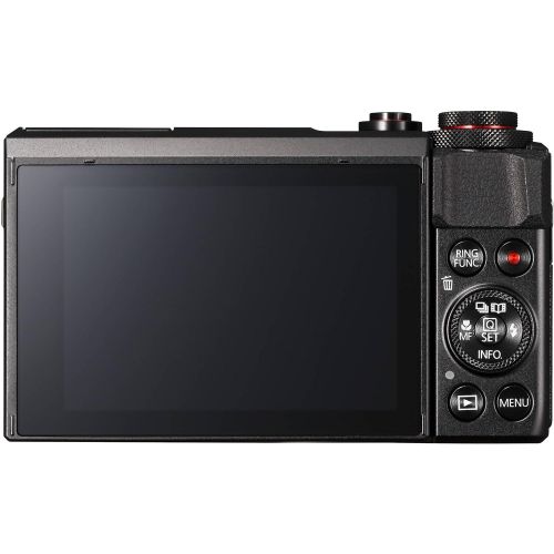  Canon PowerShot G7 X Mark II: Digital Camera + 64GB 4K 1200X SDXC Card + Pro Case + 2X NB-13L + Canon CB-2LH + WS-DC12 Strap + Flexible Tripod + AOM Microfiber Cleaning Cloth: Inte