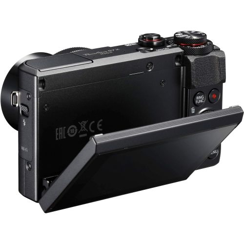  Canon PowerShot G7 X Mark II: Digital Camera + 64GB 4K 1200X SDXC Card + Pro Case + 2X NB-13L + Canon CB-2LH + WS-DC12 Strap + Flexible Tripod + AOM Microfiber Cleaning Cloth: Inte