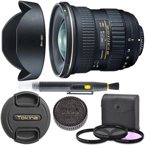  AOM Tokina AT-X 11-20mm f2.8 PRO DX Lens for Nikon F With Original Hood, Lens Brush, Ultraviolet Filter (UV) Polarizing Filter (CPL) Fluorescent Daylight Filter (FL-D) - International