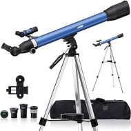 Aomekie Telescope for Adults Astronomy Beginners 700mm Focal Length 234X Magnification Travel Scope Refractor Telescopes with Adjustable Tripod 10X Phone Adapter Erect Finderscope and Carrying Bag