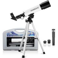 Aomekie Telescope for Adults Astronomy Beginners 50mm Refracter Telescope with Tripod and Case for Educational Beginners