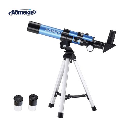  [아마존 핫딜]  [아마존핫딜]AOMEKIE Aomekie Refraktor Teleskop Kinder Einsteiger 40/400 Astronomisches Teleskop Fernrohr Teleskop mit Aluminium Stativ und Sucherfernrohr fuer Himmelsbeobachtung und Landschaftsbeobacht