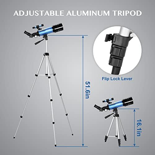  AOMEKIE Telescopes for Kids with K6/25 Eyepieces Telescopes for Astronomy Beginners and Adults with Adjustable Tripod 70mm Astronomical Telescopes with Phone Adapter Childrens Day