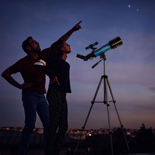  AOMEKIE Telescopes for Kids with K6/25 Eyepieces Telescopes for Astronomy Beginners and Adults with Adjustable Tripod 70mm Astronomical Telescopes with Phone Adapter Childrens Day