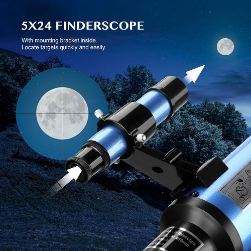  AOMEKIE Telescopes for Kids with K6/25 Eyepieces Telescopes for Astronomy Beginners and Adults with Adjustable Tripod 70mm Astronomical Telescopes with Phone Adapter Childrens Day