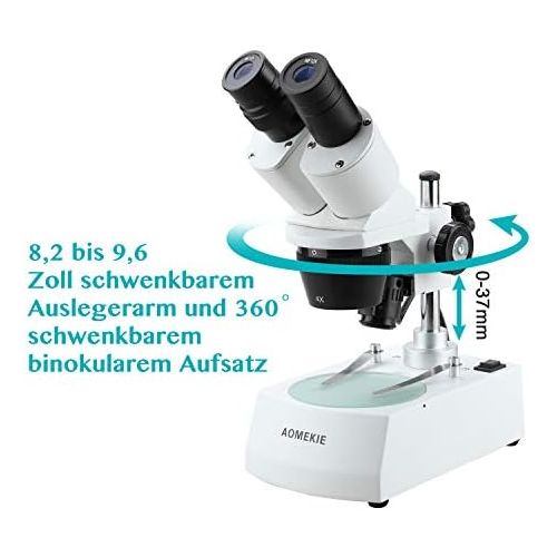  [아마존베스트]Aomekie 3D Stereo Microscope for Children 20x 40x Magnification