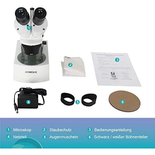  [아마존베스트]Aomekie 3D Stereo Microscope for Children 20x 40x Magnification