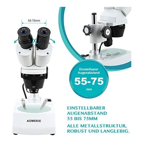  [아마존베스트]Aomekie 3D Stereo Microscope for Children 20x 40x Magnification