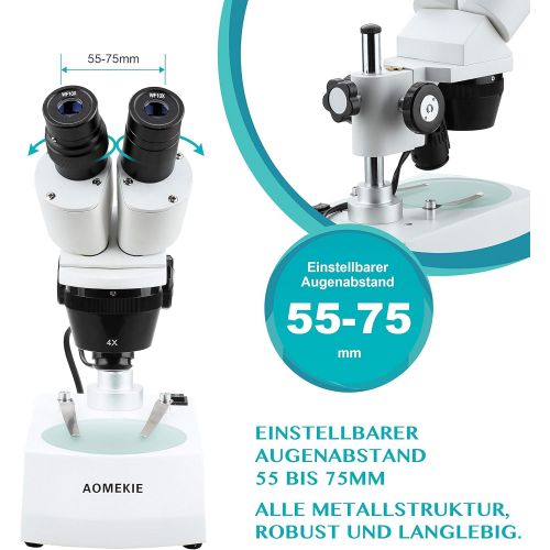  [아마존베스트]Aomekie 3D Stereo Microscope for Children 20x 40x Magnification