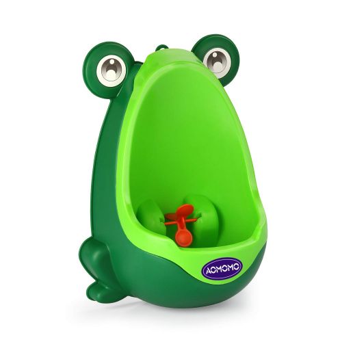  [아마존베스트]AOMOMO Frog Potty Training Urinal for Toddler Boys Toilet with Funny Aiming Target Green