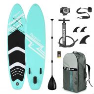 AONESY Premium Inflatable Stand Up Paddle Board (6 inches Thick) with Durable SUP Accessories & Carry Bag | Wide Stance, Surf Control, Non-Slip Deck， Leash, Paddle and Pump , Standing Boa