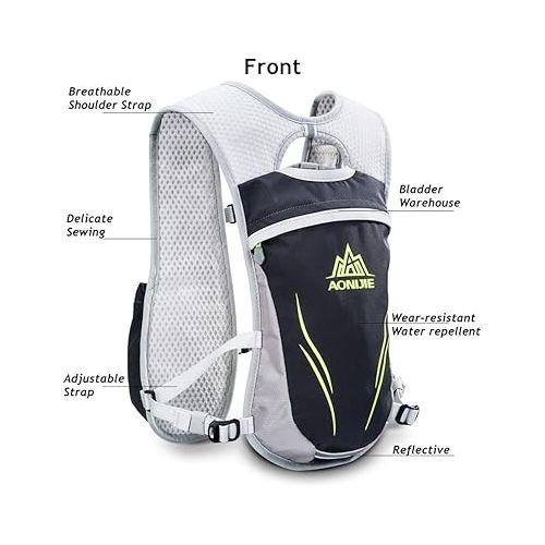  Aonijie Hydration Packs 5.5L Trail Running Vest with 2L Bladder Reservoir Marathoner Hydro Backpack