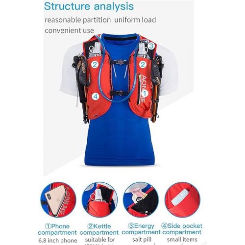  Trail Running Backpack,12L High Capacity Vest Bag,Designed for Trail Running