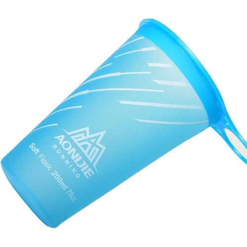  AONIJIE 3 Pcs Outdoor Sports Water Cup 200ml - Foldable TPU Water Bag Bottle BPA Free for Running Hiking Finishing Camping Cycling Travel