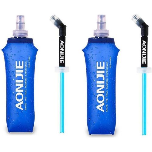  AONIJIE Pack 2 TPU Soft Hydration Water Bottle BPA-Free Collapsible Flask-Use in Hydration Vest for Marathon Running Hiking Cycling