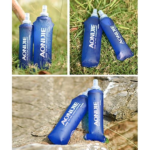  AONIJIE Pack 2 TPU Soft Hydration Water Bottle BPA-Free Collapsible Flask-Use in Hydration Vest for Marathon Running Hiking Cycling