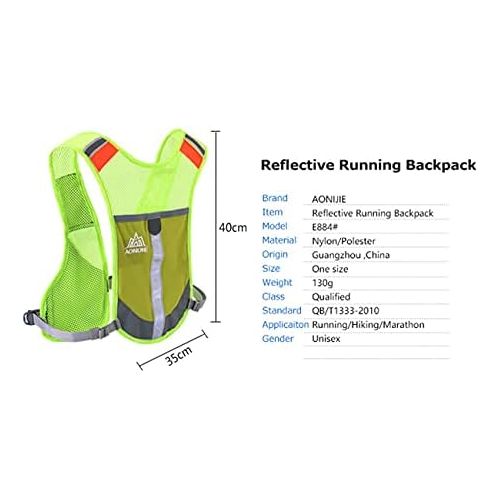  AONIJIE Marathon Running Vest Pack Water Hydration Backpack Outdoor Sport Bag Cycling Camping Climbing Rucksack,Gray