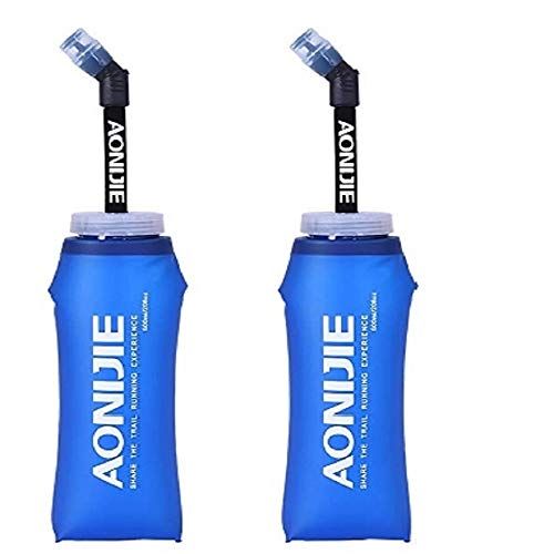  AONIJIE Pack 2 TPU Soft Hydration Water Bottle BPA-Free Collapsible Flask-Use in Hydration Vest for Marathon Running Hiking Cycling