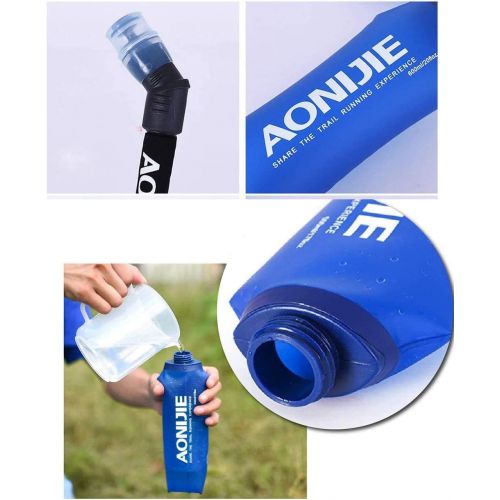  AONIJIE Pack 2 TPU Soft Hydration Water Bottle BPA-Free Collapsible Flask-Use in Hydration Vest for Marathon Running Hiking Cycling