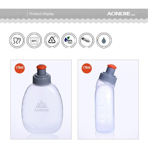  AONIJIE 2pcs 170/250ml Outdoor Sports Cycling Marathon Running Bottle Water Bottles (170ML-2PCS)